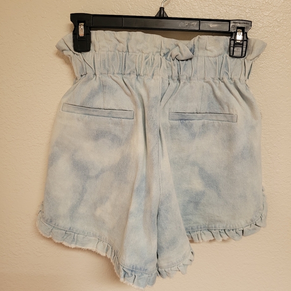 Sea New York Daryl High Waist Bleached Blue Ruffle Shorts NEW - Picture 6 of 6